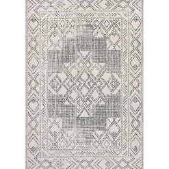 Kirklands Home Area Rugs|Gray Geometric Medallion Washable Area Rug, 4x6