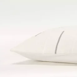 Online Gray Geometric Woven Lines Throw Pillow Pillows