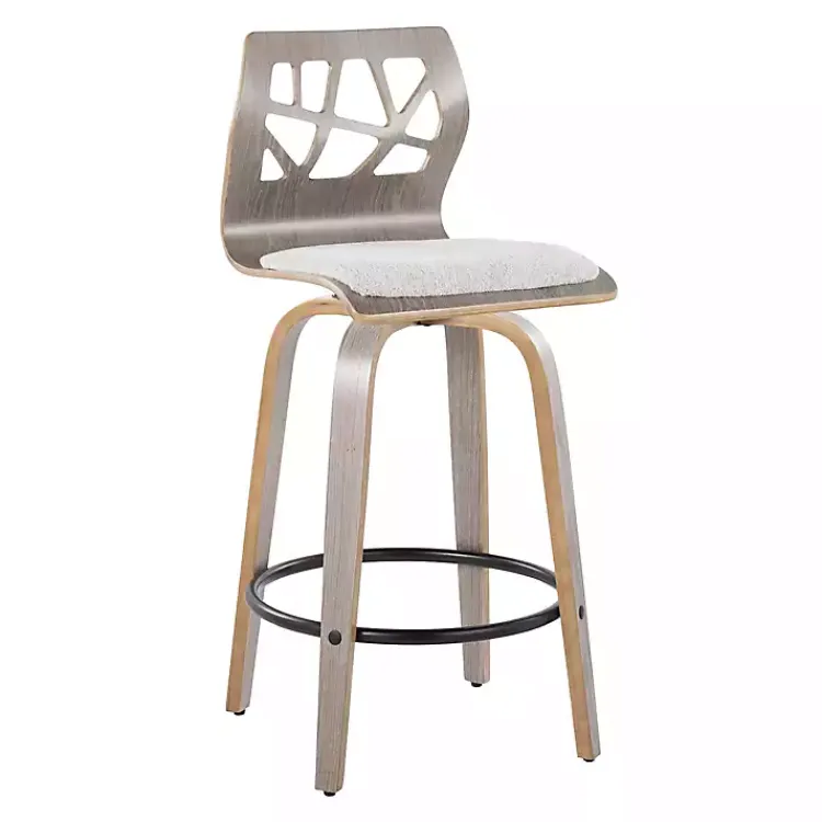 Kirklands Home Bar Stools & Counter Height Stools|Golia Swivel Counter Stools, Set of 2 Gray