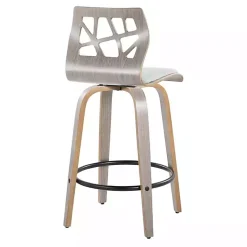 Kirklands Home Bar Stools & Counter Height Stools|Golia Swivel Counter Stools, Set of 2 Gray