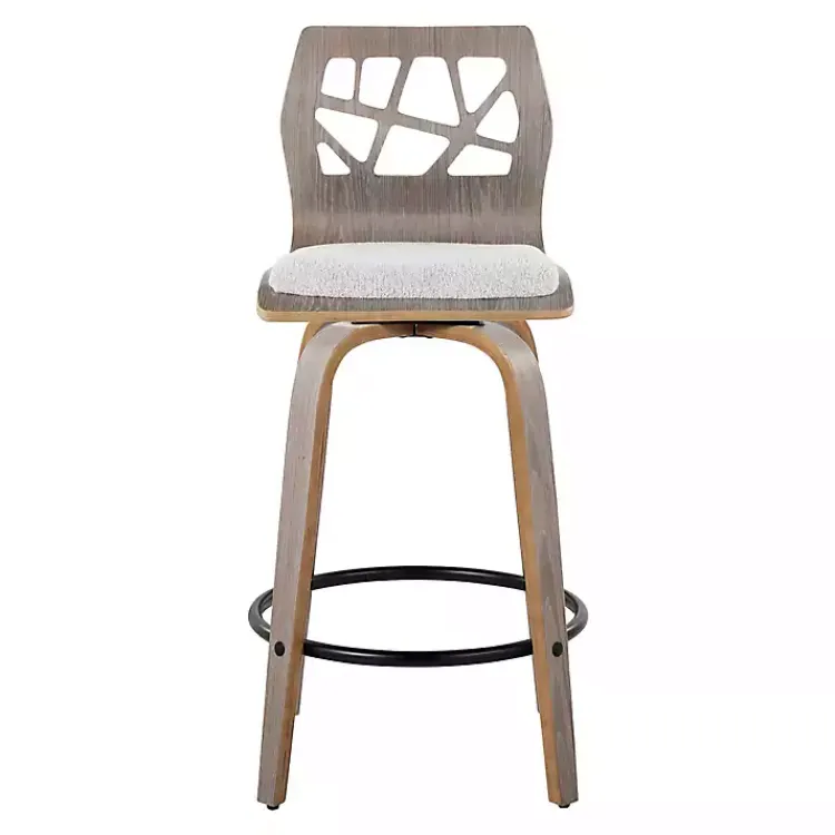 Kirklands Home Bar Stools & Counter Height Stools|Golia Swivel Counter Stools, Set of 2 Gray