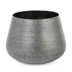 Kirklands Home Planters|Gray Hammered Metal Retta Planter