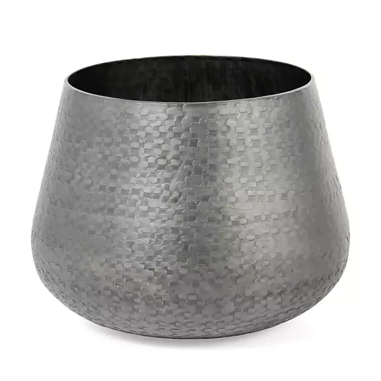 Kirklands Home Planters|Gray Hammered Metal Retta Planter
