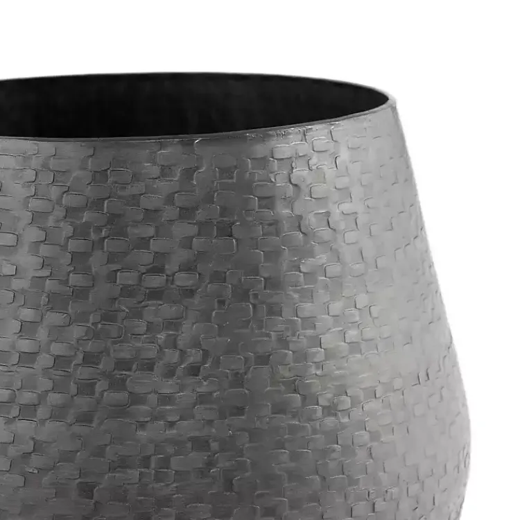 Kirklands Home Planters|Gray Hammered Metal Retta Planter