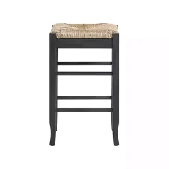 Kirklands Home Bar Stools & Counter Height Stools|Handwoven Square Wooden Counter Stool Gray