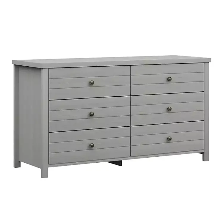 Kirklands Home Dressers & Chests|Harmony 6-Drawer Wood Dresser Gray