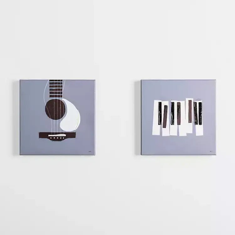 Kirklands Home Canvas Art|Instruments I Canvas Art Prints, Set of 2 Gray