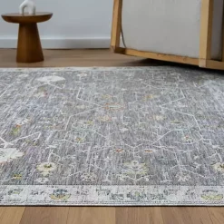 Kirklands Home Area Rugs|Gray Ivory Area Rug, 5x8