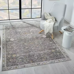Kirklands Home Area Rugs|Gray Ivory Area Rug, 7x9