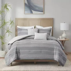 Kirklands Home Comforters|Jacquard 5-pc. Full/Queen Comforter Set Gray