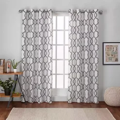 Kirklands Home Curtains & Drapes|Gray Kenzie Curtain Panel Set, 96 in