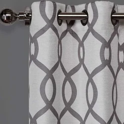 Kirklands Home Curtains & Drapes|Gray Kenzie Curtain Panel Set, 96 in
