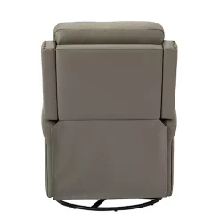 Kirklands Home Accent Chairs|Leather Swivel Rocker Recliner Gray