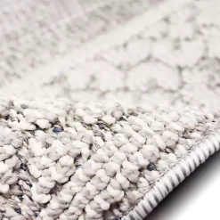 Kirklands Home Outdoor Rugs|Leopard Border Outdoor Area Rug, 5x7 Gray