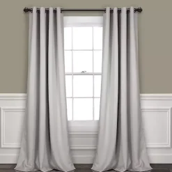 Kirklands Home Curtains & Drapes|Lush Insulated Curtain Panel Set, 120 in. Gray