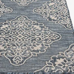 Kirklands Home Outdoor Rugs|Medallion Devora Indoor/Outdoor Area Rug, 7x9 Gray