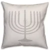 Hot Gray Menorah Pillow Hanukkah Decorations