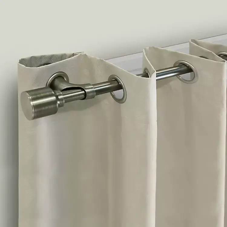 Kirklands Home Curtain Rods & Hardware|Gray Metal Blackout Finial Curtain Rod, 72 in.
