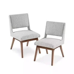 Kirklands Home Dining Chairs|Mid-Century Modern Dining Chairs, Set of 2 Gray