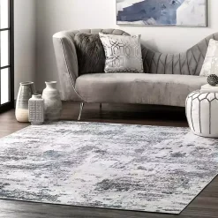 Kirklands Home Area Rugs|Gray Modern Abstract Washable Area Rug, 3x5