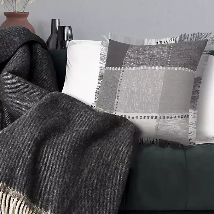Hot Gray Monochrome Accent Pillow Pillows