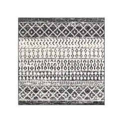 Kirklands Home Area Rugs|Gray Moroccan Pattern Square Area Rug, 4 ft.