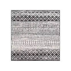 Kirklands Home Area Rugs|Gray Moroccan Pattern Square Area Rug, 6 ft.