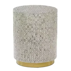 Kirklands Home Accent & End Tables|Mother Of Pearl Sells Wood Base Accent Table Gray