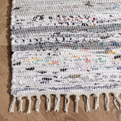 Kirklands Home Area Rugs|Gray Mottled Stripe Tassel Area Rug, 9x12