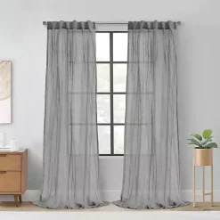 Kirklands Home Curtains & Drapes|Paloma Curtain Panel, 95 in. Gray