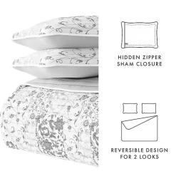 Kirklands Home Quilts|Gray Patchwork Reversible 2-pc. Twin Quilt Set