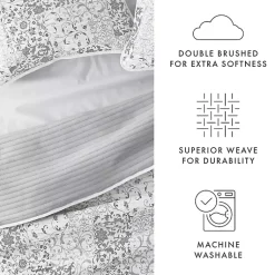 Kirklands Home Quilts|Gray Patchwork Reversible 3-pc. Queen Quilt Set