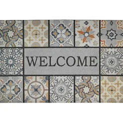 Kirklands Home Doormats|Patina Tiles Welcome Estate Doormat Gray
