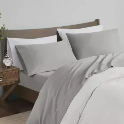 Kirklands Home Bed Sheets|Pima Cotton Sateen 4-pc. King Sheet Set Gray