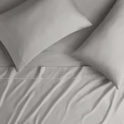 Kirklands Home Bed Sheets|Pima Cotton Sateen 4-pc. King Sheet Set Gray