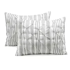 Kirklands Home Comforters|Gray Pintuck Stripe Full/Queen 5-pc. Comforter Set
