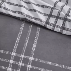 Kirklands Home Comforters|Gray Plaid Dayton 3-pc. Full/Queen Comforter Set