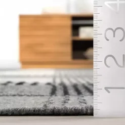 Kirklands Home Area Rugs|Plaid Emily Henderson x RugsUSA Rug, 8x10 Gray