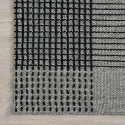 Kirklands Home Area Rugs|Plaid Emily Henderson x RugsUSA Area Rug, 3x5 Gray