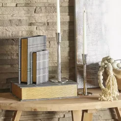 Clearance Plaid Faux Leather Book Boxes, Set of 3 Baskets & Boxes