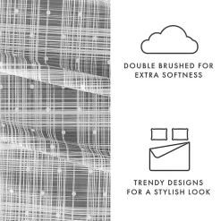 Kirklands Home Bed Sheets|Plaid Polka Dot 3-pc. Twin Sheet Set Gray