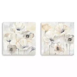Kirklands Home Canvas Art|Poppy Garden 2-pc. Canvas Art Set, 40x40 in. Gray