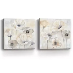 Kirklands Home Canvas Art|Poppy Garden 2-pc. Canvas Art Set, 40x40 in. Gray