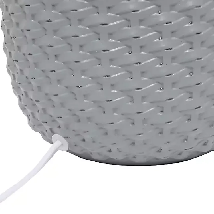 Kirklands Home Table Lamps|Purled Ceramic Table Lamp Gray