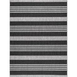 Kirklands Home Outdoor Rugs|Gray Robin Stripe Outdoor Rug, 5x8