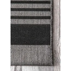 Kirklands Home Outdoor Rugs|Gray Robin Stripe Outdoor Rug, 5x8