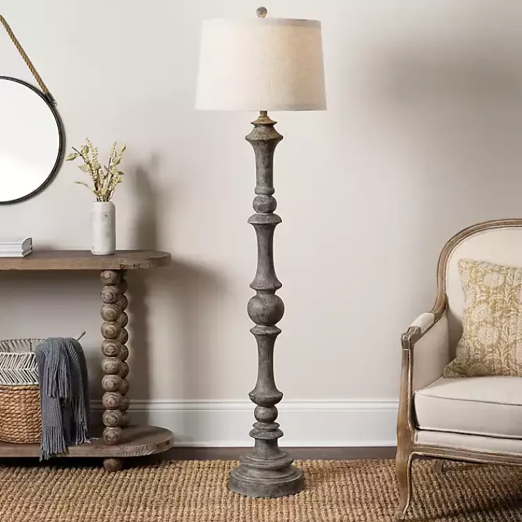 Kirklands Home Floor Lamps|Savannah Floor Lamp Gray