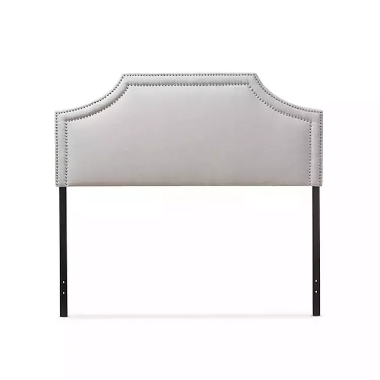 Kirklands Home Beds & Headboards|Scalloped Corner Queen Headboard Gray