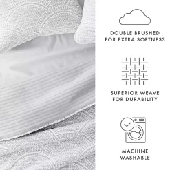 Kirklands Home Quilts|Gray Scalloped Reversible 2-pc. Twin Quilt Set