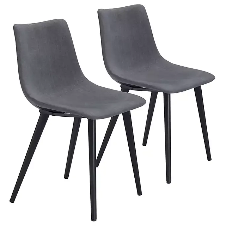 Kirklands Home Dining Chairs|Scooped Daniel Dining Chairs, Set of 2 Gray